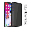 Black anti-peeping tempered glass film for iPhone front screen, machined edges, HD finish
