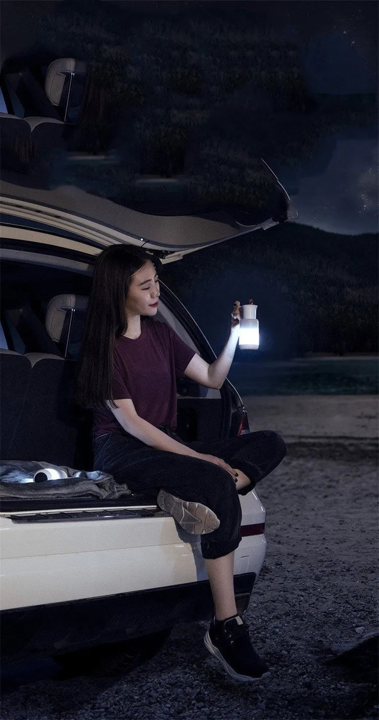Baseus white car emergency light with SOS, warm, and colourful atmosphere modes for vehicle interior