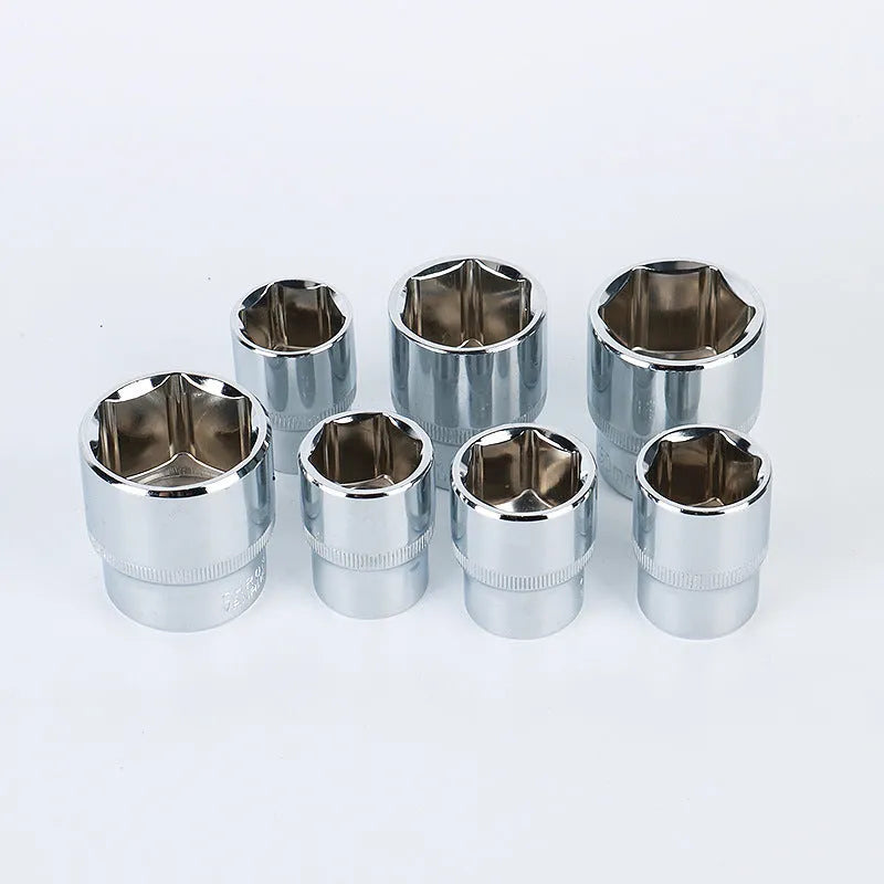 61-piece auto repair socket set with chrome vanadium steel tools including ratchets, combination wrenches, and metric sockets