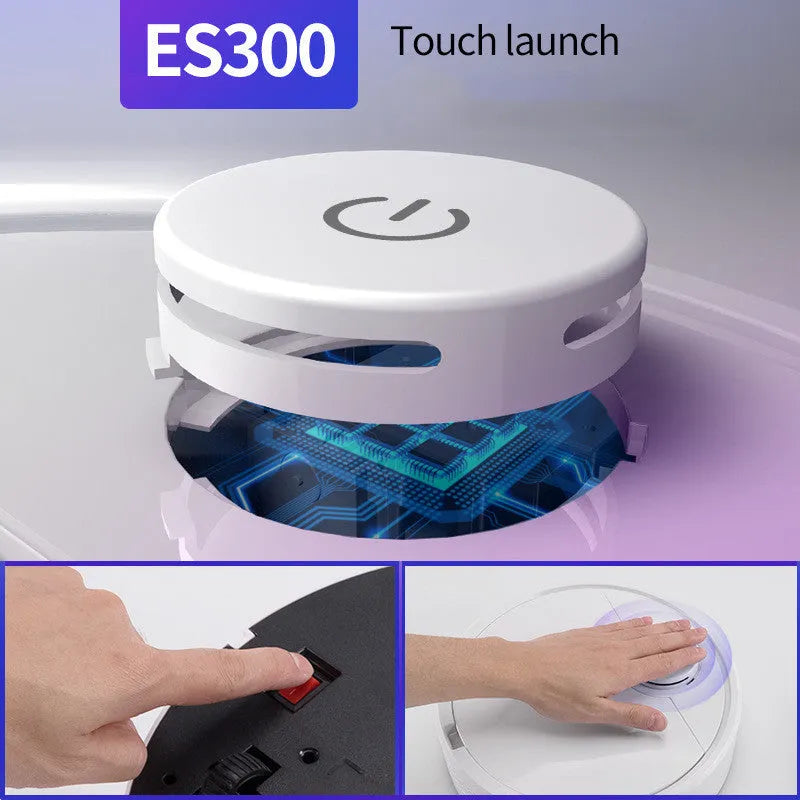 Automatic sweeping robot cleaner with compact 28cm square design and built-in 3000mAh battery