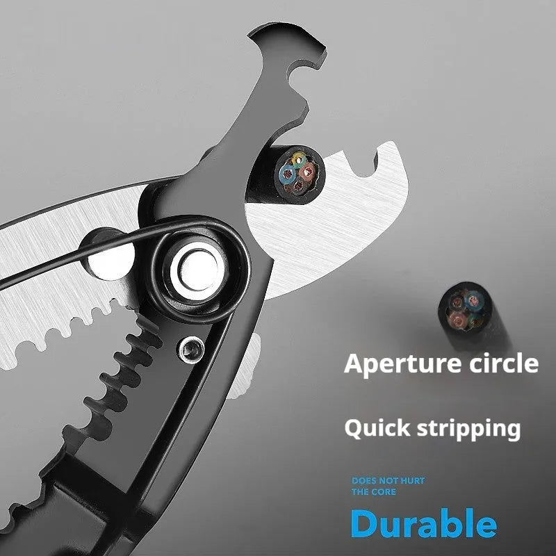 Automatic wire stripping pliers with high carbon steel blades in box