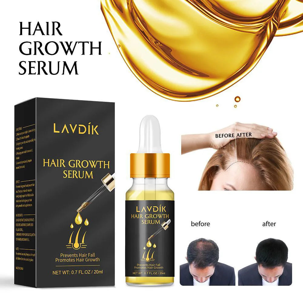 20ml bottle of hair growth essence oil with ginger and ginseng extract for damaged hair repair