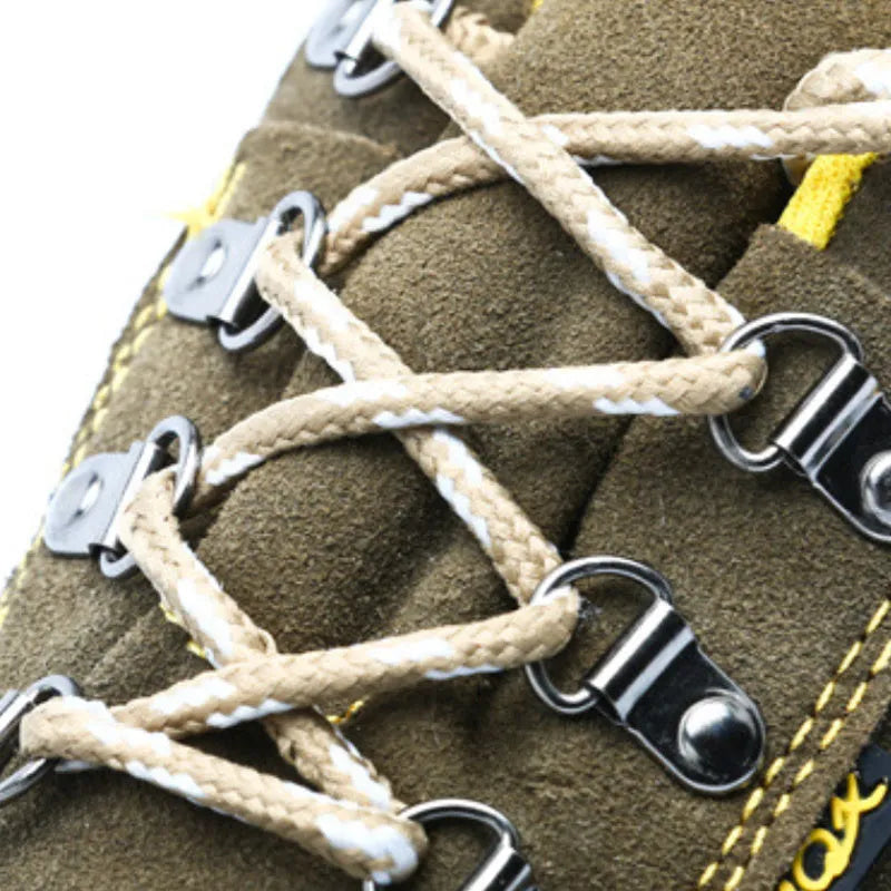 Bronze steel toe safety shoes with cow suede upper and non-slip sole