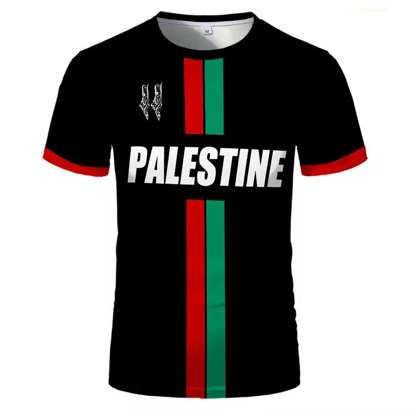 3D printed football T-shirt with stereoscopic pattern in street fashion style