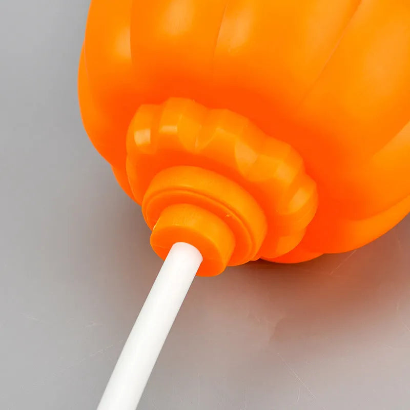 Pumpkin shaped lamp with purple or yellow light option, USB charging, 22cm tall Halloween decoration