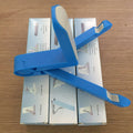 Black foldable tablet holder showing adjustable stand supporting smartphone in landscape orientation