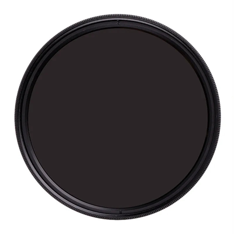 Digital camera ND8 neutral density filter with aviation aluminium frame showing thread sizes from 49mm to 82mm