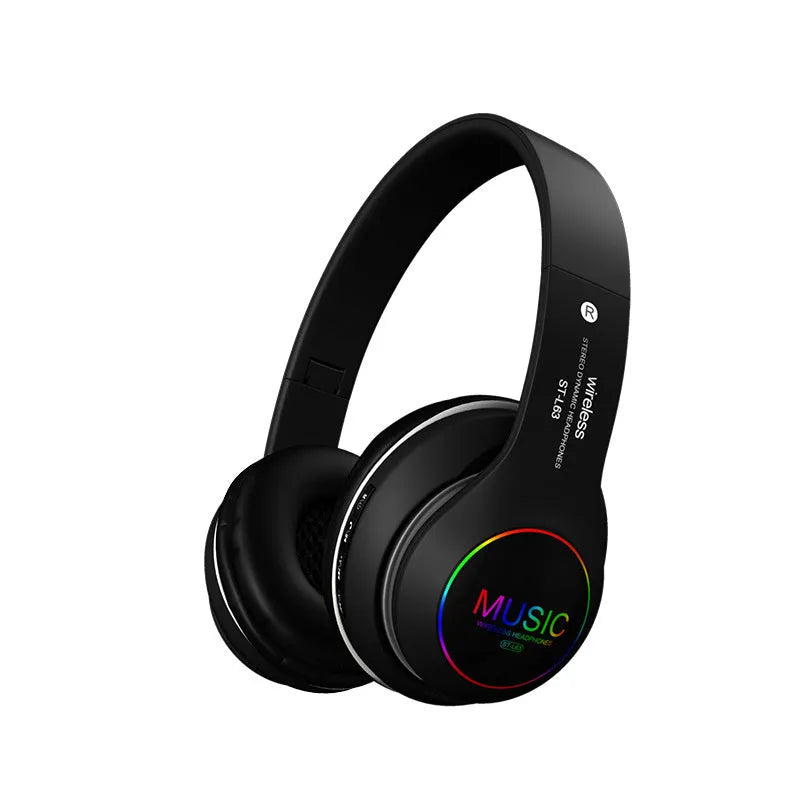 Explosive Bluetooth headset USB model in black with 40mm driver and Bluetooth 5.0