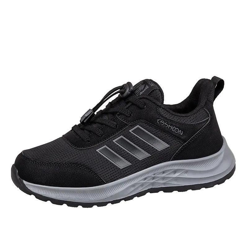Men's and women's mesh breathable non-slip mom shoes with elastic band in multiple colour options