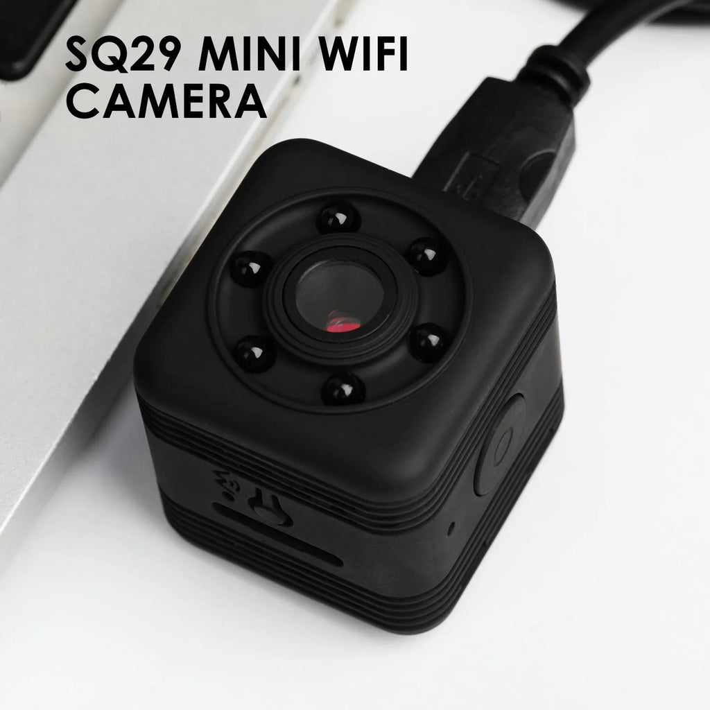 SQ29 black waterproof sports camera with MicroUSB port and TF card slot
