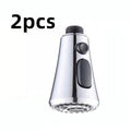Universal pressurized faucet sprayer in matte black with 360-degree rotating head on a kitchen sink