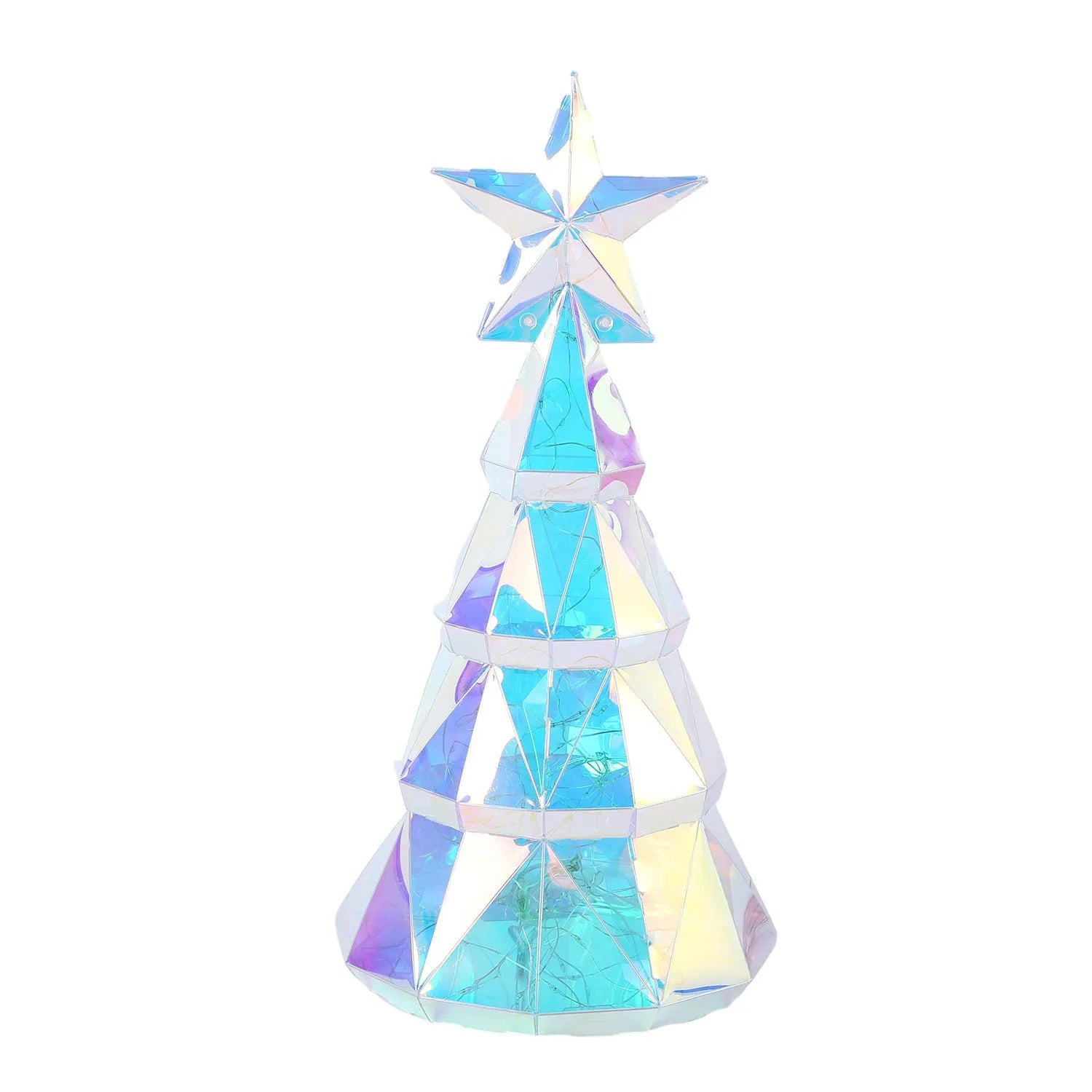 Colourful cartoon Christmas tree light decoration measuring 14.5cm x 4.8cm x 20cm