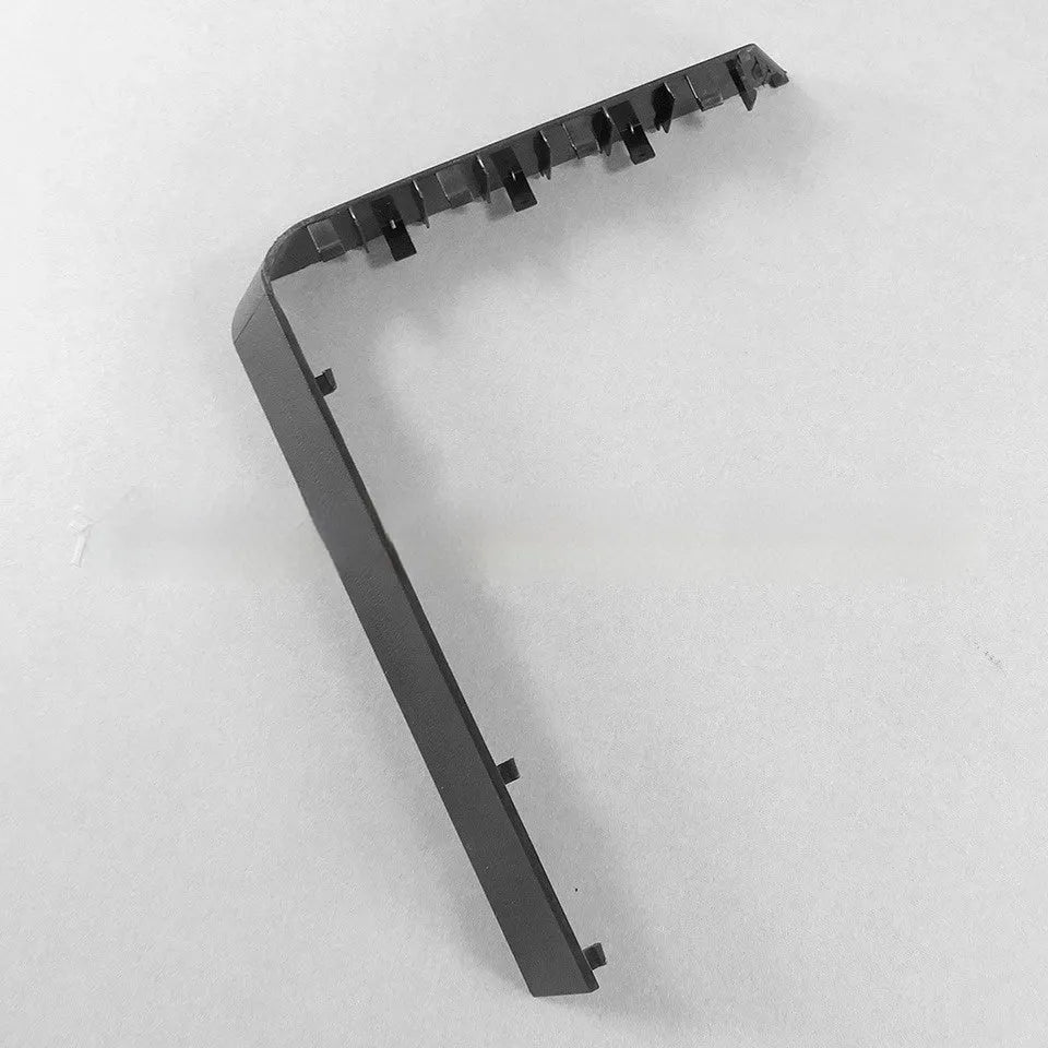 Black plastic hard drive baffle cover for desktop PC cases with mounting screw holes