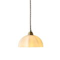 Brass small droplight with copper glass shade in Chinese style for indoor bedside or study use