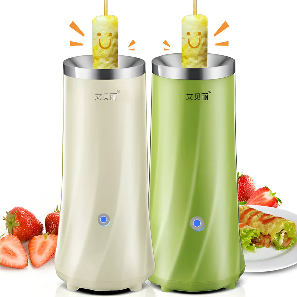 Beige multifunctional mini breakfast machine with compact design and automatic operation