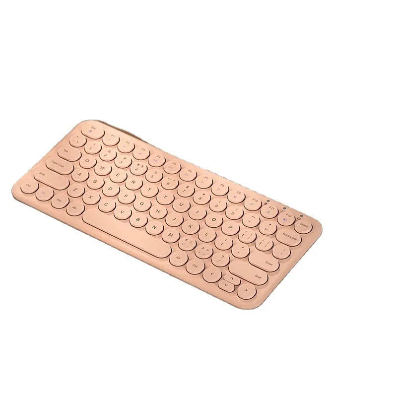 Ultra-thin wireless keyboard and optical mouse set on desk with USB receiver