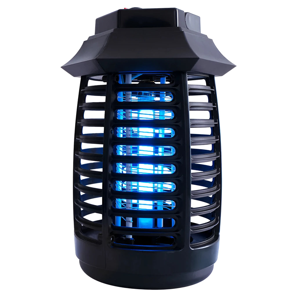 Black aromatherapy mosquito lamp with UV or LED tube options for insect control in rooms under 16 square metres