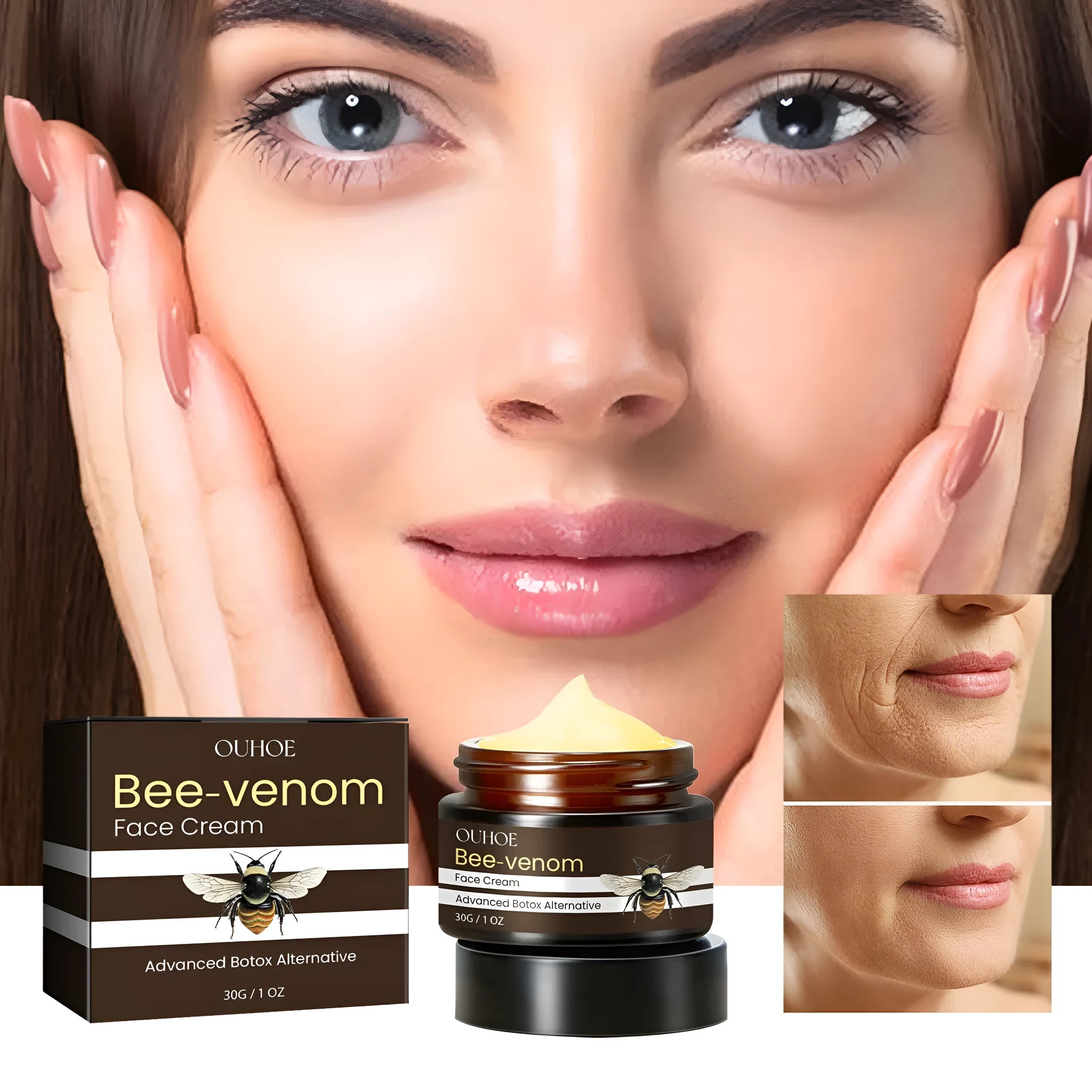 OUHOE Bee Firming Cream 30g jar for facial hydration and firming