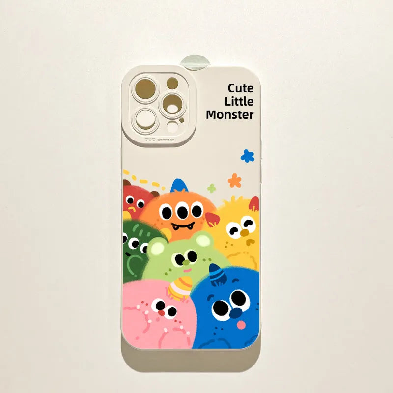 Cartoon cute animal printed TPU phone case for iPhone, anti-drop, flower panda design