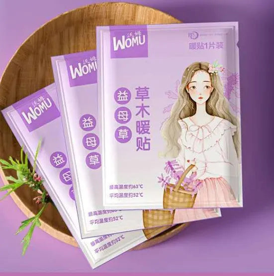 Self-heating argy wormwood plaster in packaging, single-use warm patch for uterus and back