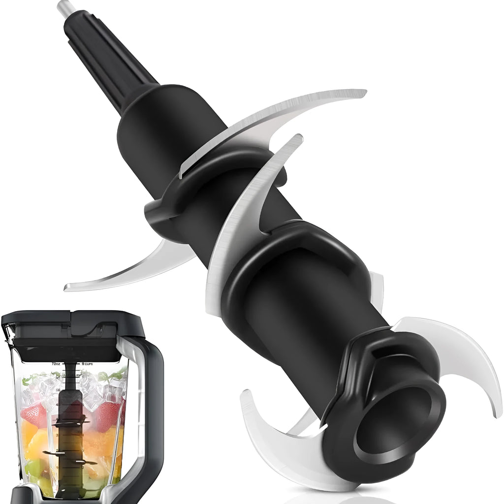 Stainless steel juicer replacement blade set with six-stack configuration and knife holder accessory
