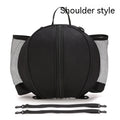 Black oxford cloth basketball training bag with 9L capacity showing one-shoulder carrying strap