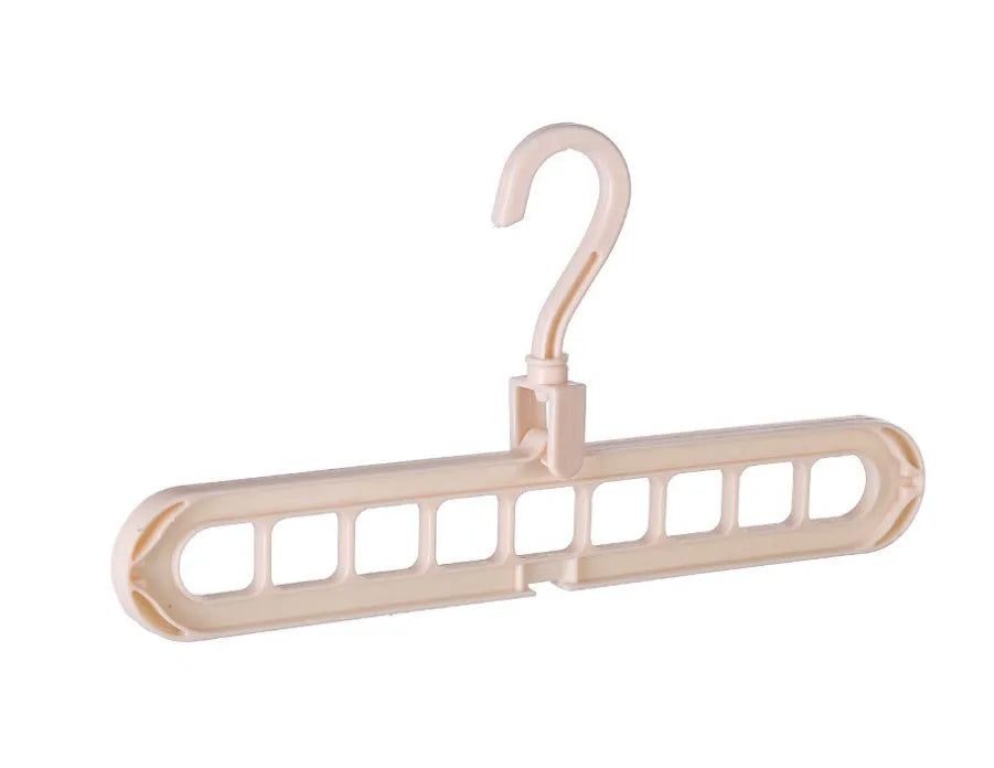 Plastic clothes hanger with 360° rotating hook, 33 cm length, in assorted colours