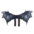 Black cloth bat wings Halloween costume for cats and dogs showing three size options