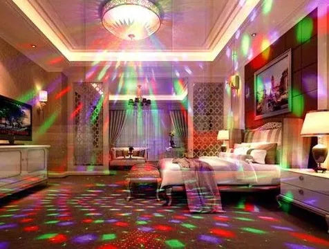 Black and white LED laser projection lamp for stage lighting and entertainment venues with remote control