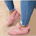 Women's cotton indoor shoes with velvet lining and a rubber sole in multiple colours.