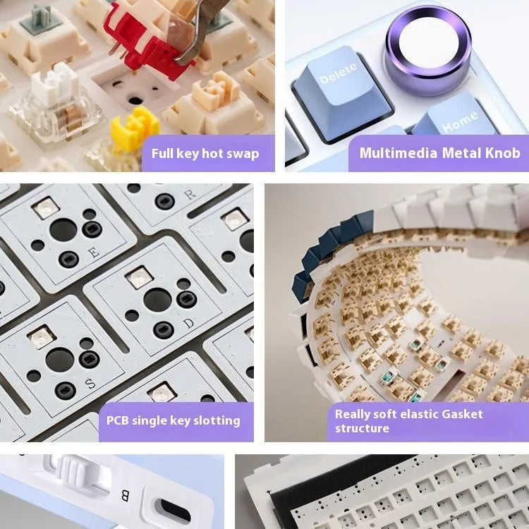 Wireless mechanical Bluetooth keyboard in various colour options with mechanical switches
