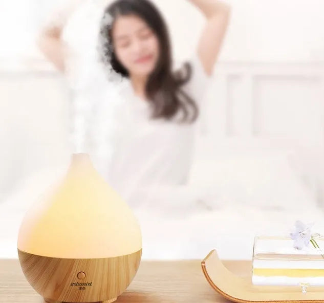 Asakusa wood grain finish vase-shaped aroma diffuser with 100ml water tank capacity