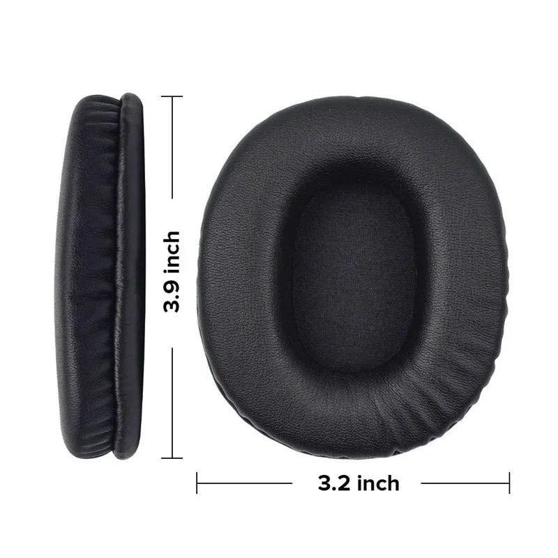 Black soft PU leather replacement ear pads for Sony MDR-1R headphones, 2 pieces shown.
