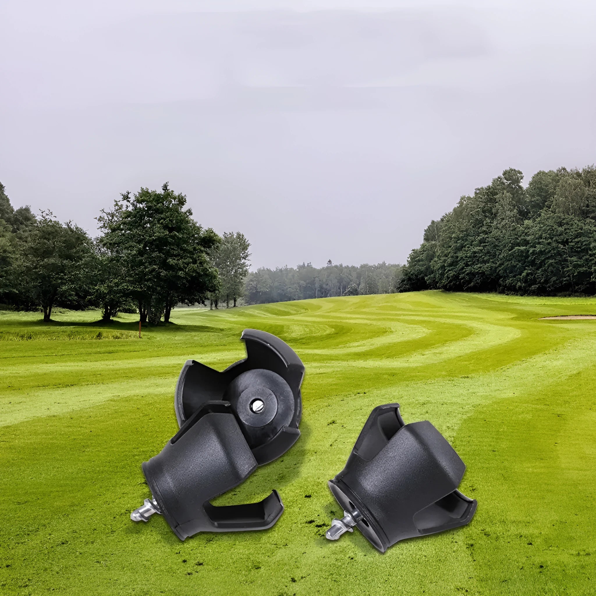 Black golf ball picking device clip weighing 60g for putter attachment