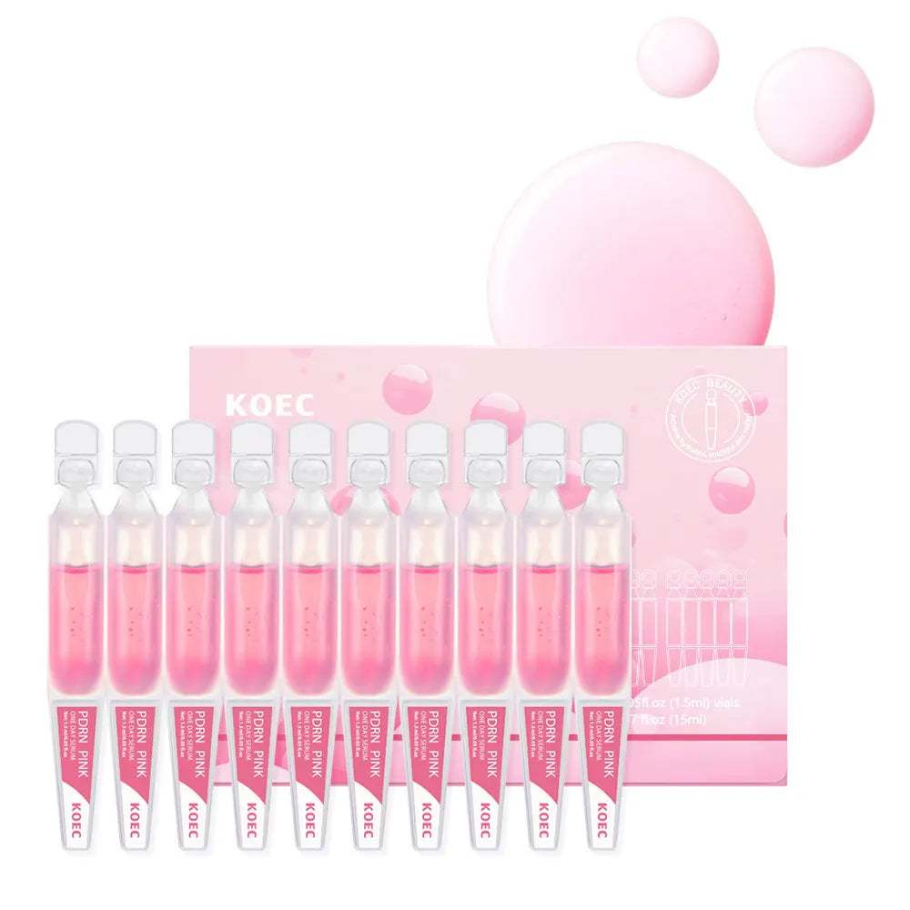 KOEC powder polypeptide disposable 10 pack moisturising sheet mask set with latex material