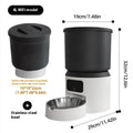 4L smart pet feeder with remote monitoring and scheduling for cats and dogs