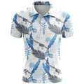 3D printed loose fit sports T-shirt in polyester bird eye cloth showing colour options and sizing