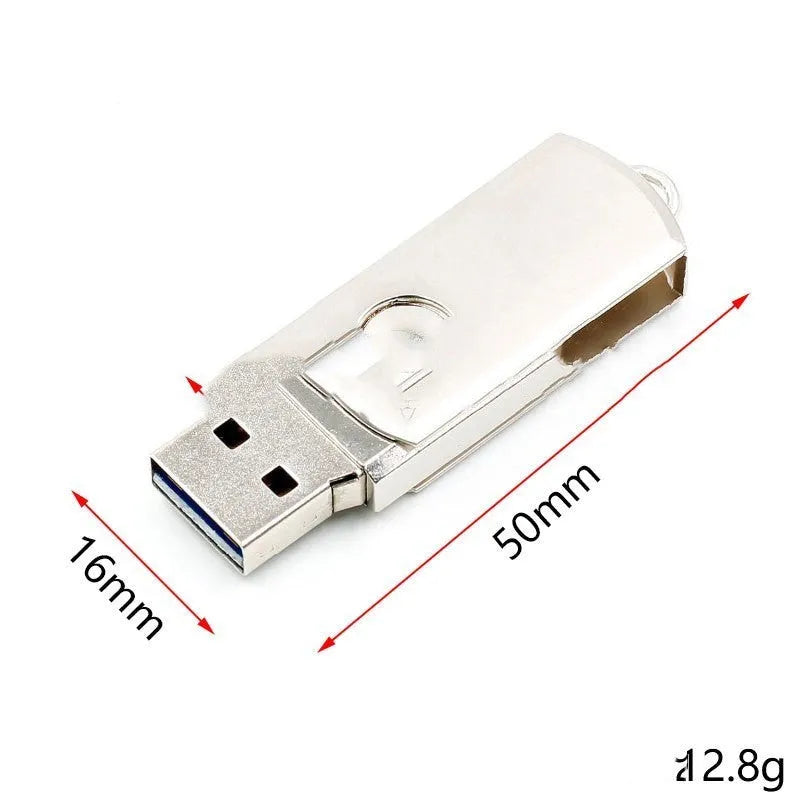 ATMEGA32U4 USB development board for microcontroller programming, measuring 50mm by 16mm.