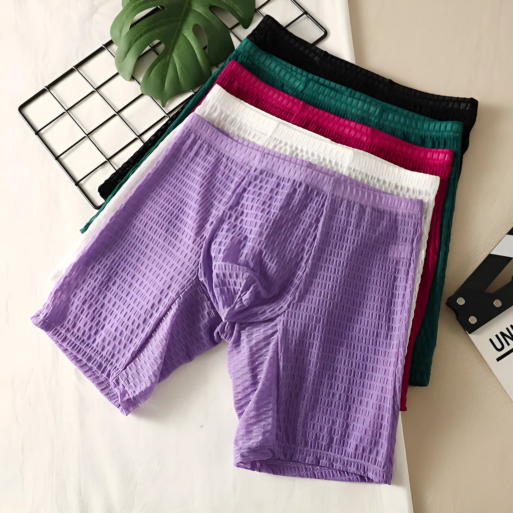 Men's lace boxer shorts with hip-lifting shaping in five colour options