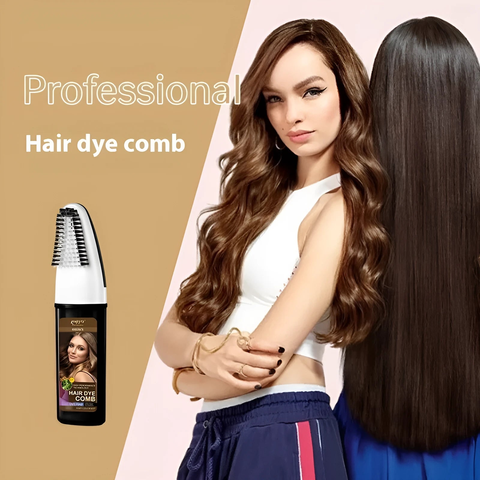 Box for 200ml ammonia-free permanent hair dye kit showing Brown, Wine Red, and Dark Brown colour options.