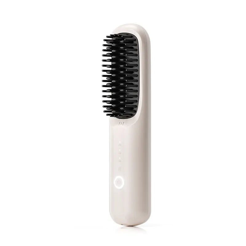Anion wireless straight comb in beige, black, pink, or purple with Type-C charging port
