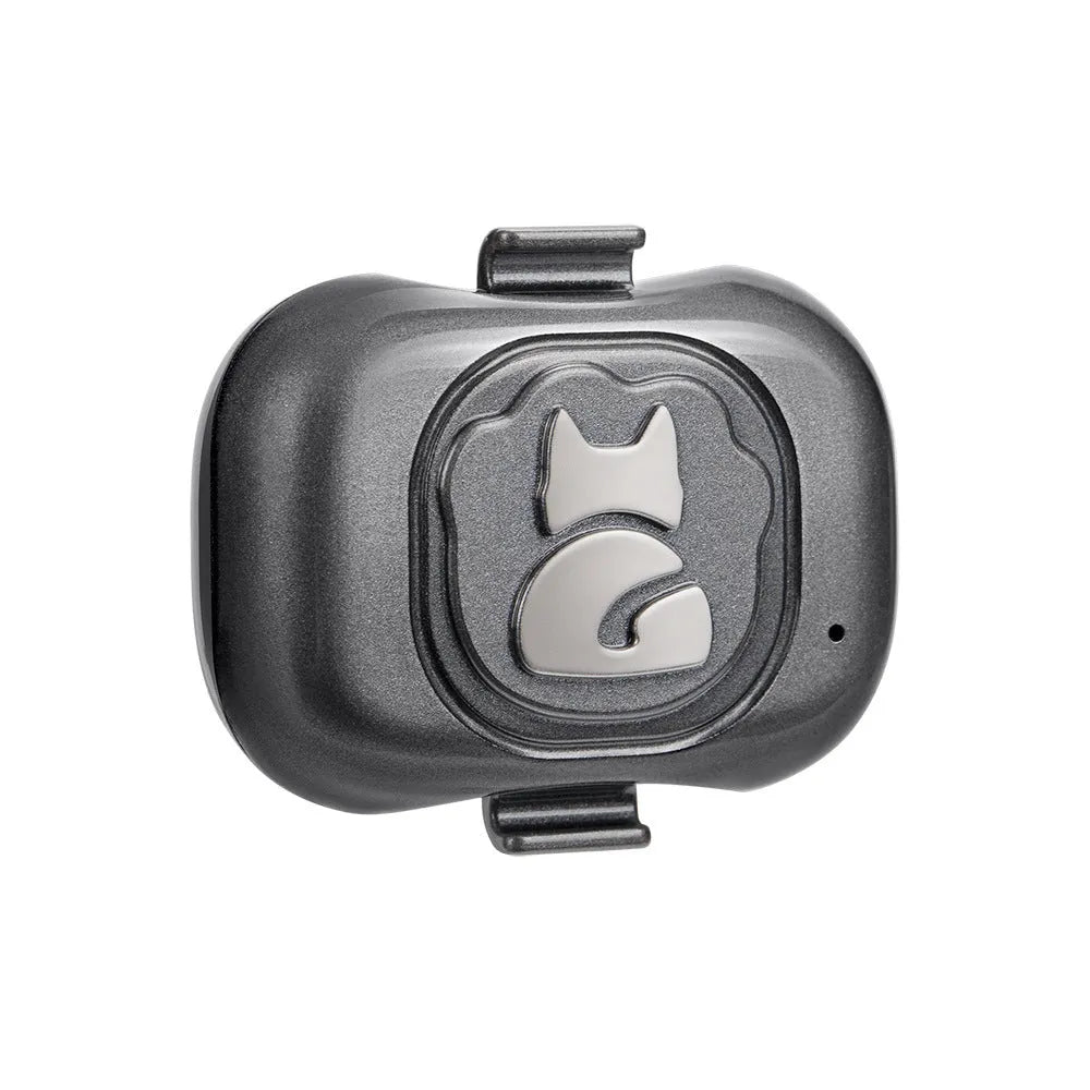 Black Pet GF-07 GPS locator device with hanging rope for pet collar attachment