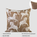 Chinese style geometric pattern cushion pillow in 45cm square dimensions with feather velvet filling