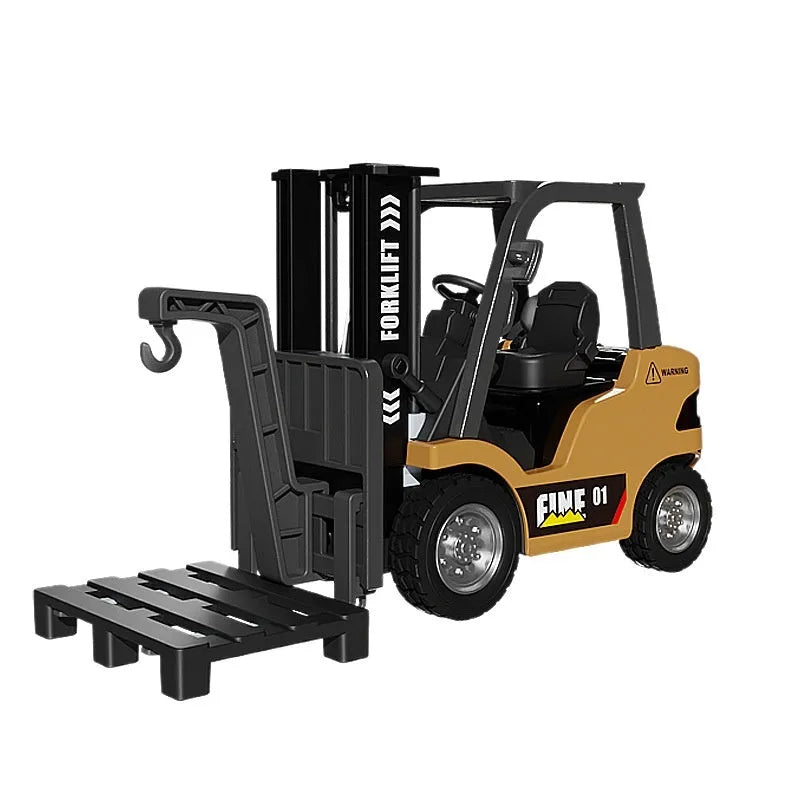 Bluetooth remote control alloy forklift 1:64 scale with mobile phone connection and accessories