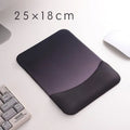 Square silica gel wrist rest mouse pad with cloth surface in colour pattern options