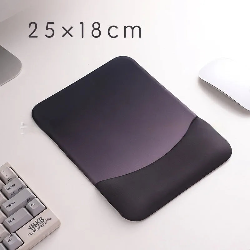 Square silica gel wrist rest mouse pad with cloth surface in colour pattern options