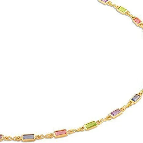 Geometric glass pendant necklace on adjustable alloy chain with electroplated finish