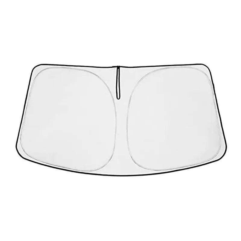 Silver aluminium custom-fit windshield sunshade for Toyota Noah XOVY 90 series vehicle