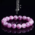 Purple crystal bead bracelet with geometric shapes in unisex Korean style design