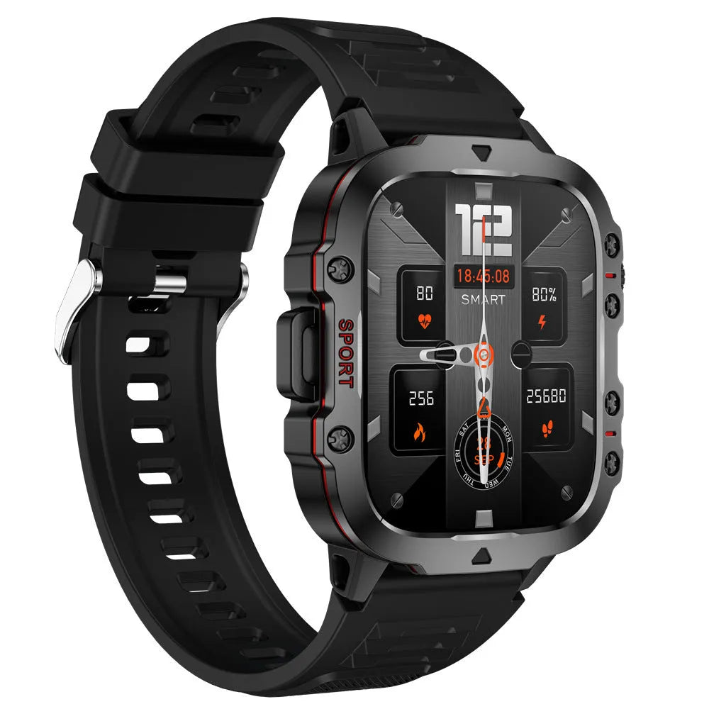 QX11 smartwatch with TFT screen and zinc alloy case shown with optional leather and silicone straps